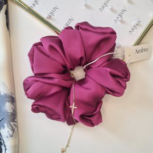 Duża gumka scrunchy violet