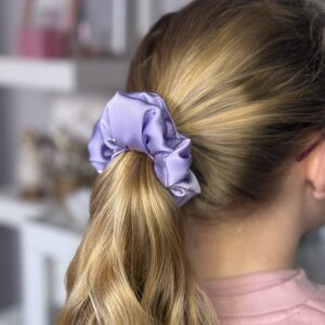 Gumka scrunchy fioletowa z kryształkami